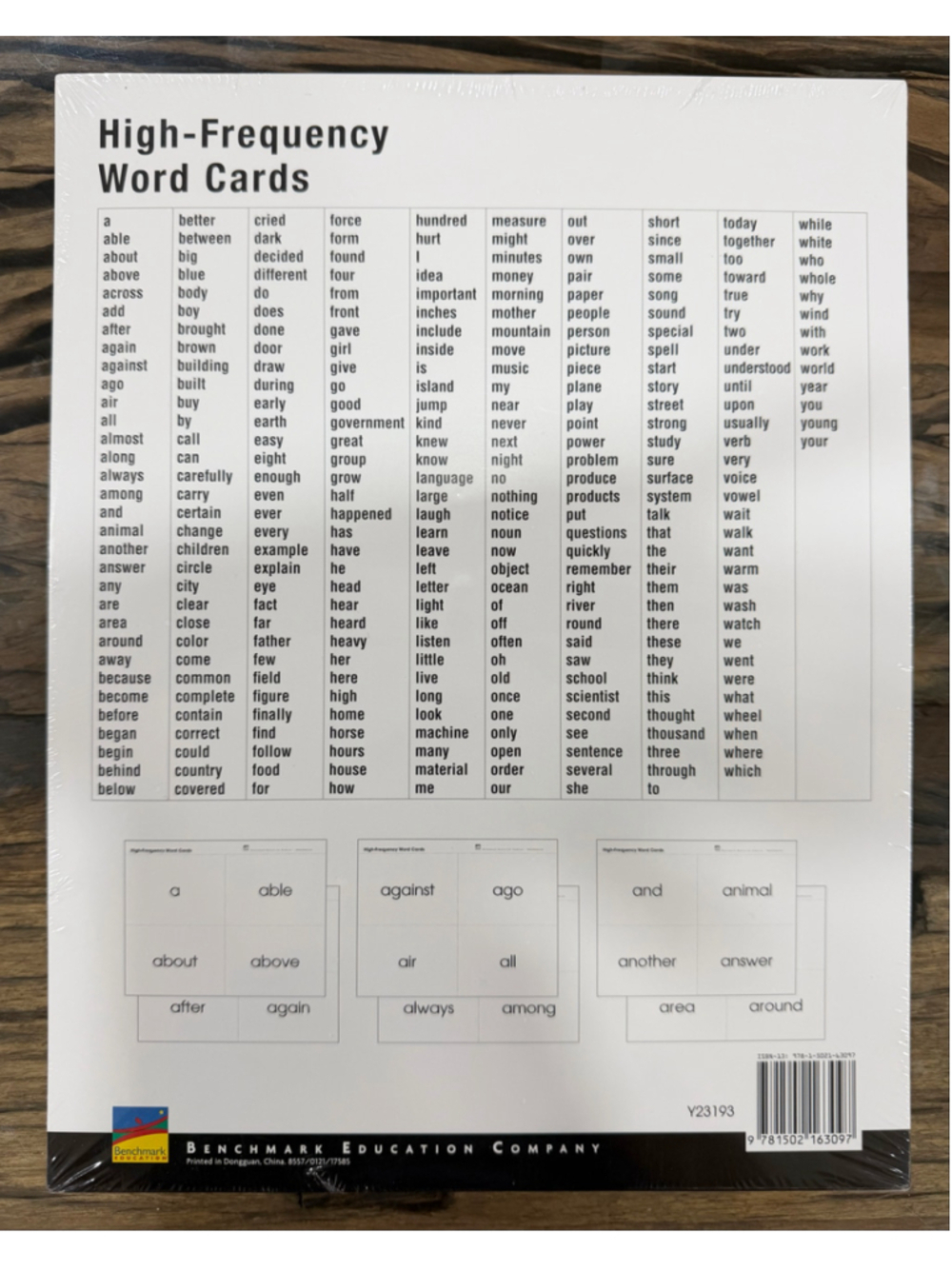 Benchmark Advance, High-Frequency Word Cards Grade 2 Factory Sealed